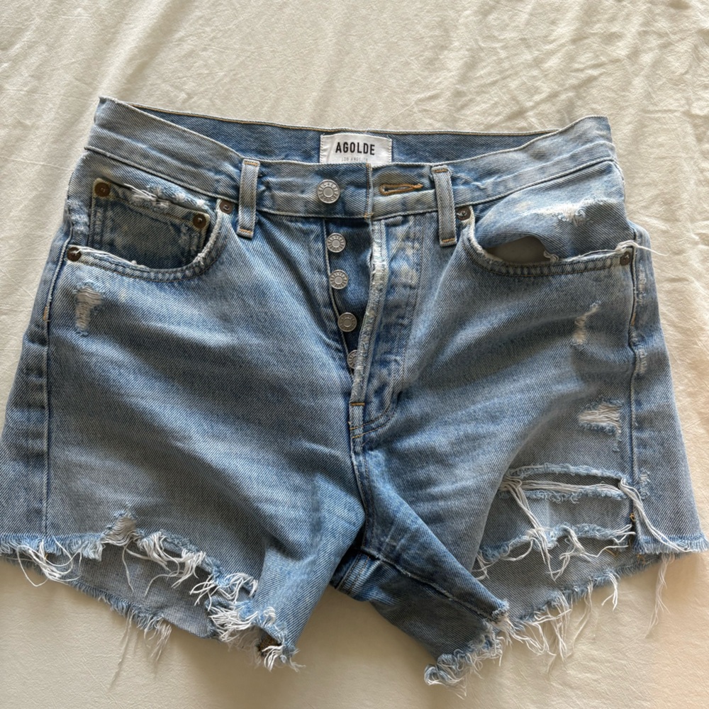 Agolde Denim Cut Off Shorts